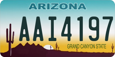 AZ license plate AAI4197