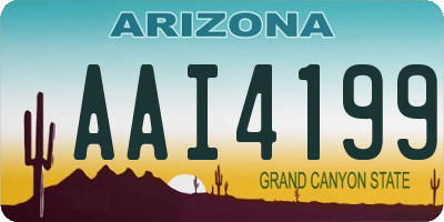 AZ license plate AAI4199