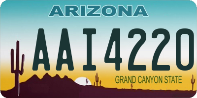 AZ license plate AAI4220