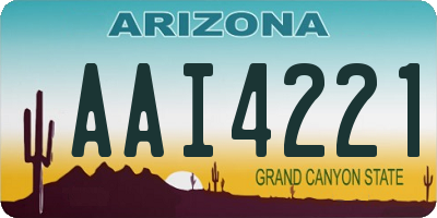 AZ license plate AAI4221