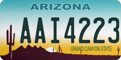 AZ license plate AAI4223