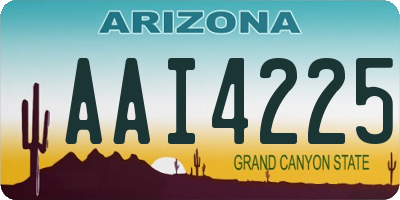 AZ license plate AAI4225