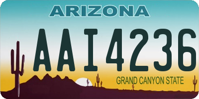 AZ license plate AAI4236