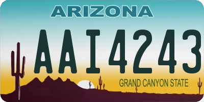 AZ license plate AAI4243