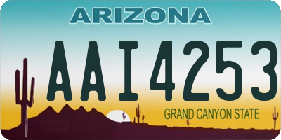 AZ license plate AAI4253