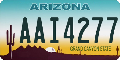 AZ license plate AAI4277