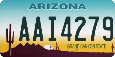 AZ license plate AAI4279