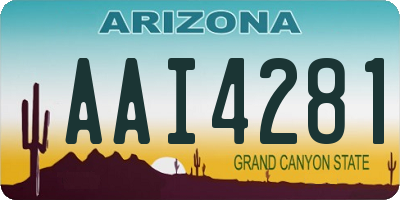 AZ license plate AAI4281