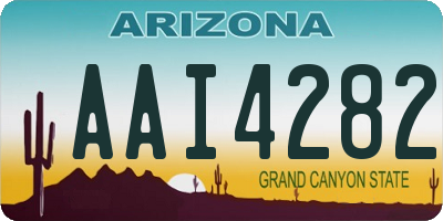 AZ license plate AAI4282