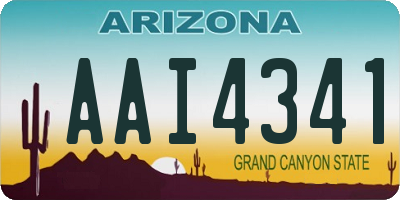 AZ license plate AAI4341