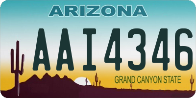 AZ license plate AAI4346