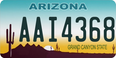 AZ license plate AAI4368