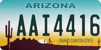 AZ license plate AAI4416