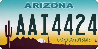 AZ license plate AAI4424
