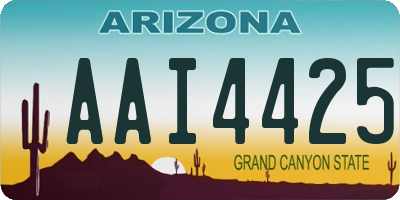 AZ license plate AAI4425