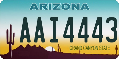 AZ license plate AAI4443