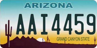 AZ license plate AAI4459