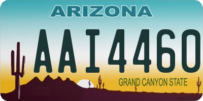 AZ license plate AAI4460