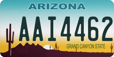 AZ license plate AAI4462