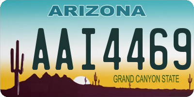 AZ license plate AAI4469