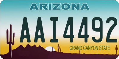 AZ license plate AAI4492