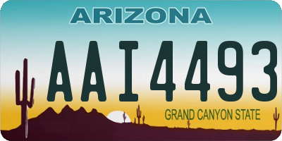 AZ license plate AAI4493