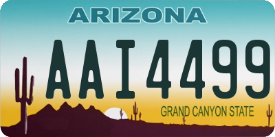 AZ license plate AAI4499