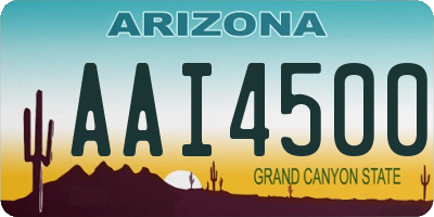 AZ license plate AAI4500