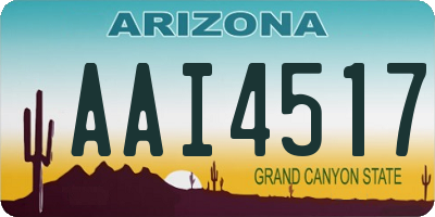 AZ license plate AAI4517