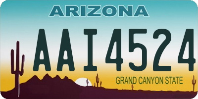 AZ license plate AAI4524