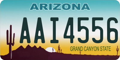 AZ license plate AAI4556