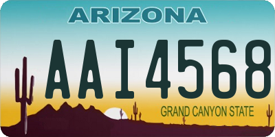 AZ license plate AAI4568