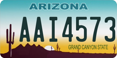 AZ license plate AAI4573