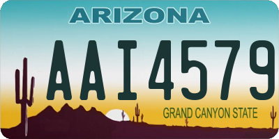AZ license plate AAI4579