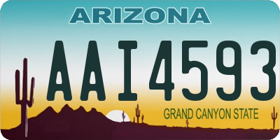 AZ license plate AAI4593