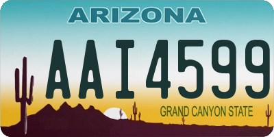 AZ license plate AAI4599