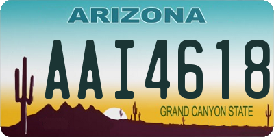 AZ license plate AAI4618
