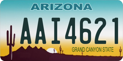 AZ license plate AAI4621