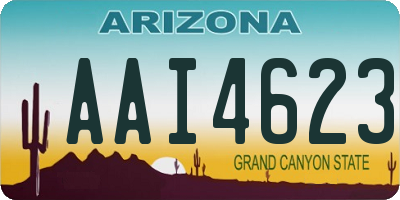 AZ license plate AAI4623