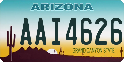 AZ license plate AAI4626