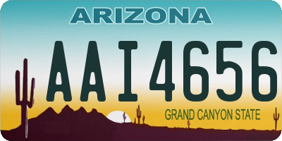 AZ license plate AAI4656