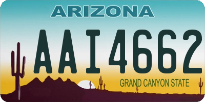 AZ license plate AAI4662
