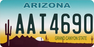 AZ license plate AAI4690