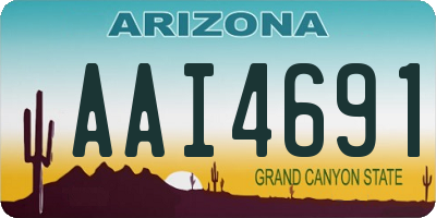 AZ license plate AAI4691