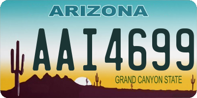 AZ license plate AAI4699