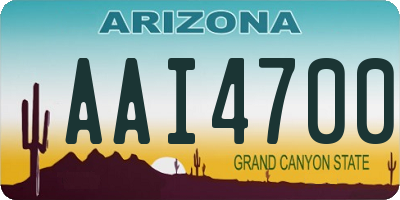 AZ license plate AAI4700
