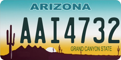 AZ license plate AAI4732