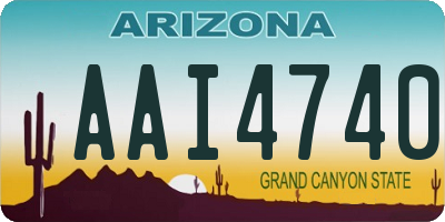 AZ license plate AAI4740