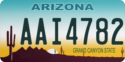 AZ license plate AAI4782