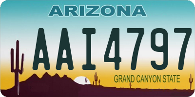 AZ license plate AAI4797